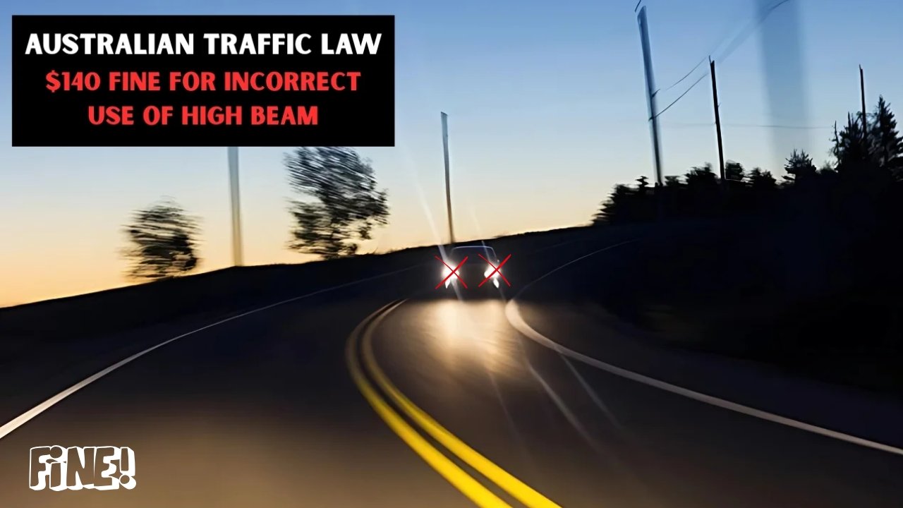 $270 Traffic Fine for Improper High-Beam Headlight Usage
