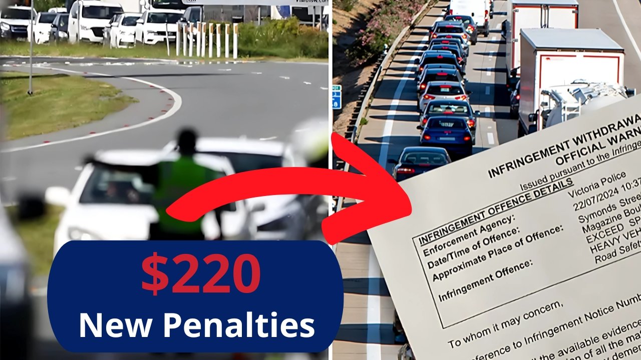 Australia Road Offence Update 2025: New Penalties Introduced, $220 Fine Listed