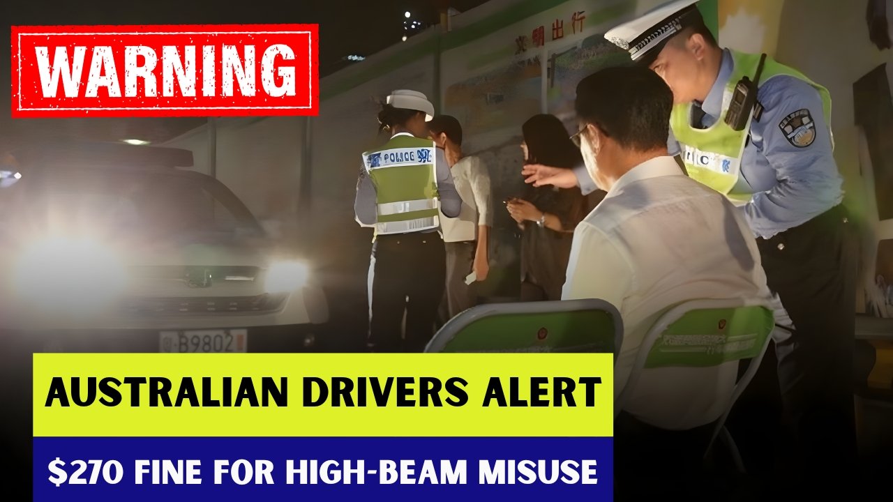 Australian Drivers Alert – $270 Fine for High-Beam Misuse Under New Traffic Rules