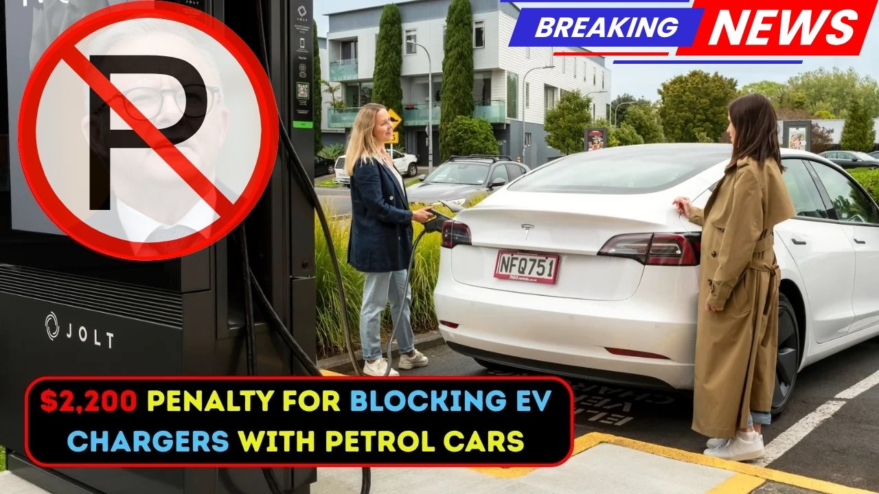 $2,220 Penalty in Australia – Petrol Cars Blocking EV Chargers Face Heavy Fines